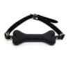 Bar gag a osso cinghia pelle sintetica nera