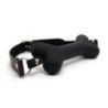 Bar gag a osso cinghia pelle sintetica nera Bar gag a osso cinghia pelle sintetica nera