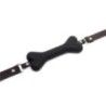 Bar gag a osso cinghia pelle sintetica nera Bar gag a osso cinghia pelle sintetica nera