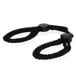 Manette in corda regolabili nere Manette in corda regolabili nere