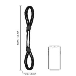 Manette in corda regolabili nere Manette in corda regolabili nere