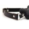 Bar gag a osso cinghia pelle sintetica nera Bar gag a osso cinghia pelle sintetica nera