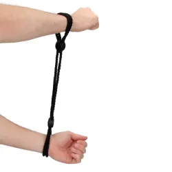 Manette in corda regolabili nere Manette in corda regolabili nere