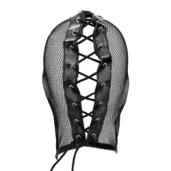 Maschera BDSM a rete trama stretta nera Maschera BDSM a rete trama stretta nera
