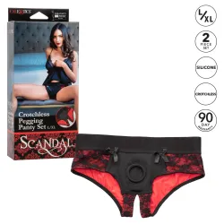 Slip donna pizzo strapon con dildo calexotics Slip donna pizzo strapon con dildo calexotics