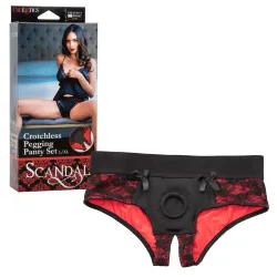 Slip donna pizzo strapon con dildo calexotics Slip donna pizzo strapon con dildo calexotics