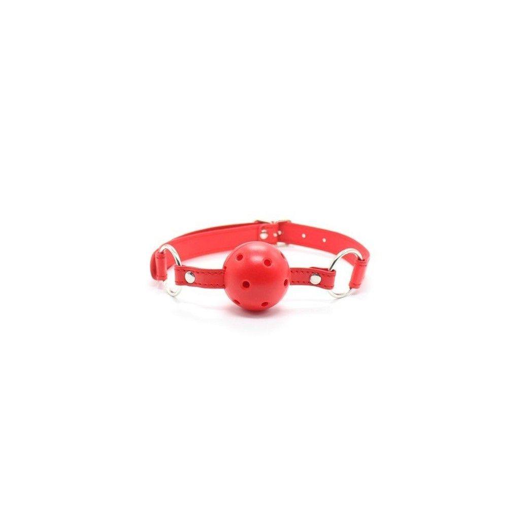 Breathable ball gag rosso traspirante morso red bondage fetish costrittivo