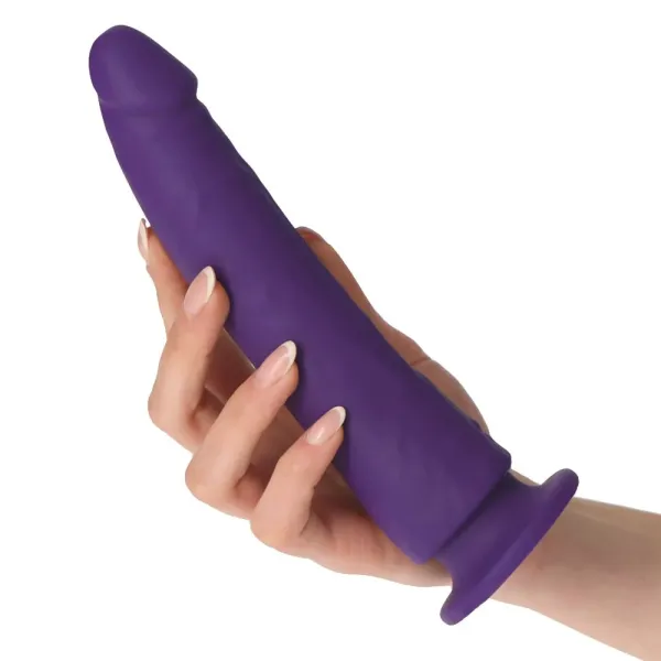 Dildo Realistico silicone Bendy viola 18 cm