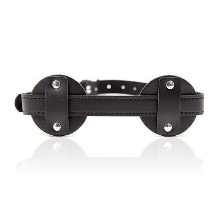 Maschera bdsm copri occhi nera finta pelle