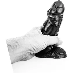 Fallo realistico e testicoli 18 cm All Black Fallo realistico e testicoli 18 cm All Black