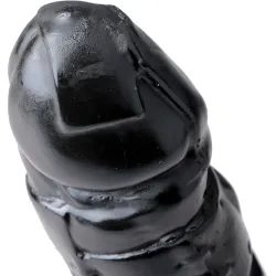 Fallo realistico e testicoli 18 cm All Black Fallo realistico e testicoli 18 cm All Black