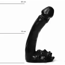 Fallo realistico ricurvo 20 cm All Black Fallo realistico ricurvo 20 cm All Black