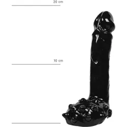 Fallo realistico ricurvo 20 cm All Black Fallo realistico ricurvo 20 cm All Black
