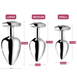 Butt plug alluminio arcobaleno Medium Butt plug alluminio arcobaleno Medium