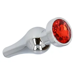 Plug anale Ace Of Spades metallo pietra rossa Plug anale Ace Of Spades metallo pietra rossa