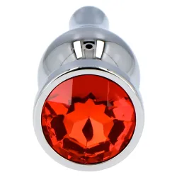 Plug anale Ace Of Spades metallo pietra rossa Plug anale Ace Of Spades metallo pietra rossa