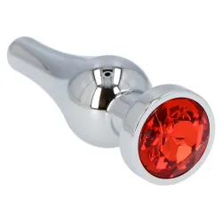 Plug anale Ace Of Spades metallo pietra rossa Plug anale Ace Of Spades metallo pietra rossa