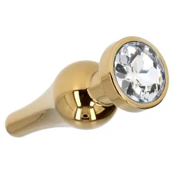 Plug anale Ace Of Spades dorato pietra bianca Plug anale Ace Of Spades dorato pietra bianca
