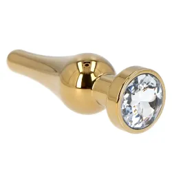 Plug anale Ace Of Spades dorato pietra bianca Plug anale Ace Of Spades dorato pietra bianca