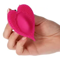 Vibratore clitoride da dito foglia fucsia