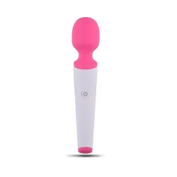 Massaggiatore wand ricaricabile bianco rosa Massaggiatore wand ricaricabile bianco rosa