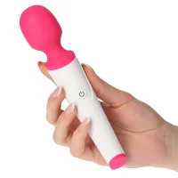 Massaggiatore wand ricaricabile bianco rosa