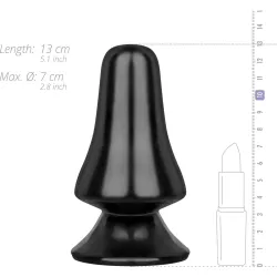 Plug anale con ventosa 12 cm All Black Plug anale con ventosa 12 cm All Black
