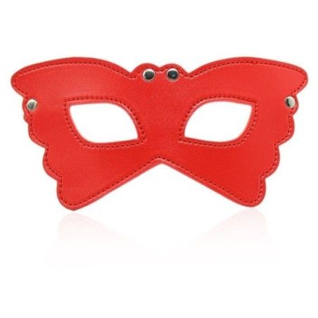 Maschera bdsm farfalla ecopelle rossa