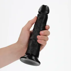 Maxi Dildo curvo ventosa 22,5 cm nero Maxi Dildo curvo ventosa 22,5 cm nero
