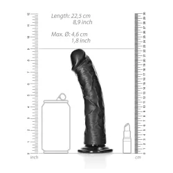 Maxi Dildo curvo ventosa 22,5 cm nero Maxi Dildo curvo ventosa 22,5 cm nero