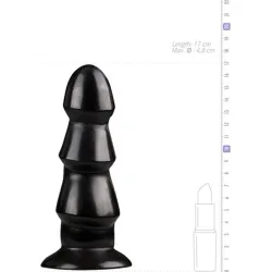 Butt Plug XL a 3 strati stimolanti All Black Butt Plug XL a 3 strati stimolanti All Black