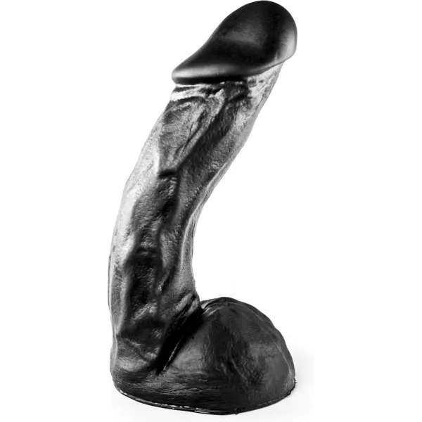 Maxi Dildo realistico curvo All Black 29 cm