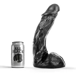 Maxi Dildo realistico curvo All Black 29 cm Maxi Dildo realistico curvo All Black 29 cm