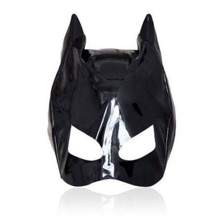 Maschera BDSM Glossy Cat nera