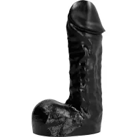 Dildo XL realistico dritto All Black 24,5 cm