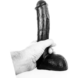 Dildo XL realistico 23 cm All Black Dildo XL realistico 23 cm All Black