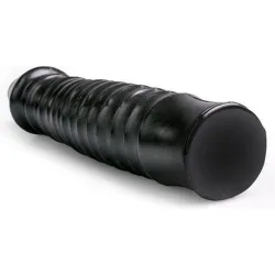 Dildo Anale XL con rilievi 26 cm All Black Dildo Anale XL con rilievi 26 cm All Black