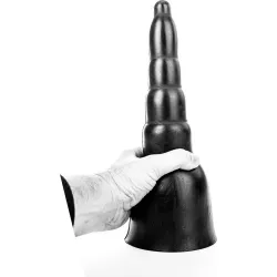 Butt Plug XL con sfere 34 cm All Black Butt Plug XL con sfere 34 cm All Black