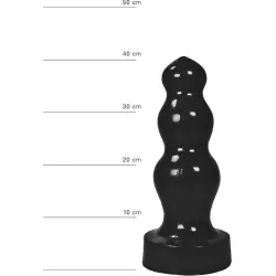 Butt Plug Maxi cono a sfere 38 cm All Black Butt Plug Maxi cono a sfere 38 cm All Black