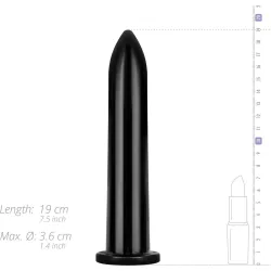 Butt Plug XL liscio 19 cm All Black Butt Plug XL liscio 19 cm All Black