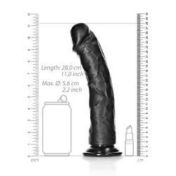 Dildo Big realistico con ventosa 28 cm nero Dildo Big realistico con ventosa 28 cm nero