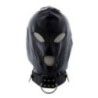 Maschera BDSM integrale con collare nera Maschera BDSM integrale con collare nera