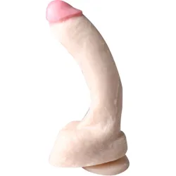 Maxi Dildo realistico curvo 27,5 cm chiaro Maxi Dildo realistico curvo 27,5 cm chiaro