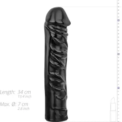 Dildo XXL realistico con ventosa 34 cm nero Dildo XXL realistico con ventosa 34 cm nero