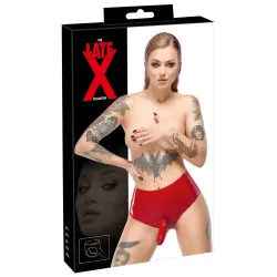 Slip Latex con Dildo Strapon rosso Slip Latex con Dildo Strapon rosso