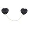Copri capezzoli forma cuore nero con catena Copri capezzoli forma cuore nero con catena