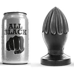 Plug anale con scanalature 12 cm All Black Plug anale con scanalature 12 cm All Black