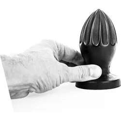 Plug anale con scanalature 12 cm All Black Plug anale con scanalature 12 cm All Black