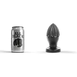 Plug anale con scanalature 12 cm All Black Plug anale con scanalature 12 cm All Black