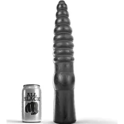 Maxi Dildo con sfere graduate 35 cm All Black Maxi Dildo con sfere graduate 35 cm All Black